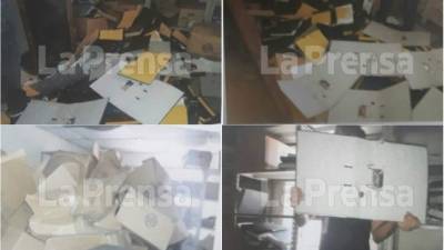 Fotografías del expediente de investigación de la Inspectoría de Tribunales a las que LA PRENSA tuvo acceso muestran el tiradero que quedó tras la sustracción de los expedientes contables de la Corte.