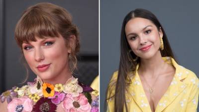 Las cantantes Taylor Swift y Olivia Rodrigo.