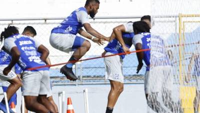 Jorge Benguché en el entrenamiento de este martes de la Sub-23 de Honduras. Foto Edwin Romero.