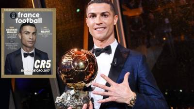 Cristiano Ronaldo ganó su quinto Balon de Oro. Foto EFE