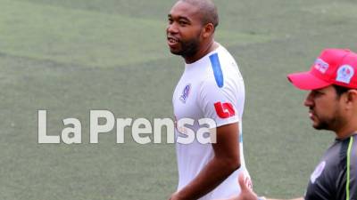Wilson Palacios durante el entrenamiento de este viernes. Foto Ronald Aceituno