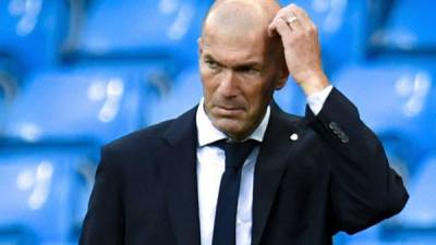 Zidane, durante el partido contra el Manchester City.