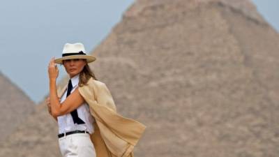 Melania, que estuvo de gira la semana pasada por Egipto, dio su primera entrevista desde que llegó a la Casa Blanca./AFP.