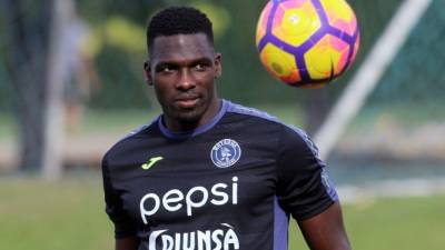 Javier Estupiñán en el entrenamiento de este viernes del Motagua. Foto Ronald Aceituno