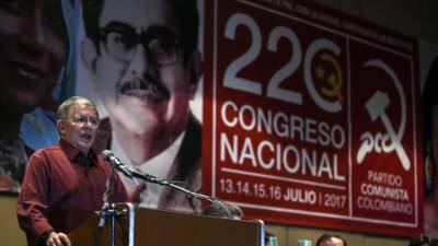 Rodrigo Granda, alias Ricardo Téllez, durante el 22 Congreso Nacional del Partido Comunista Colombiano.