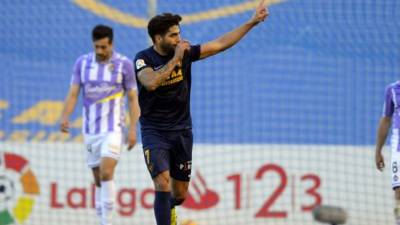 Jonathan Mejía marcó un golazo con el UCAM Murcia ante el Valladolid.