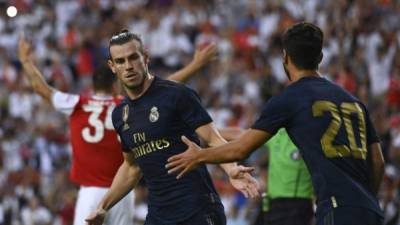 El Real Madrid sumó dos puntos al vencer en tanda de penales al Arsenal. Foto AFP.