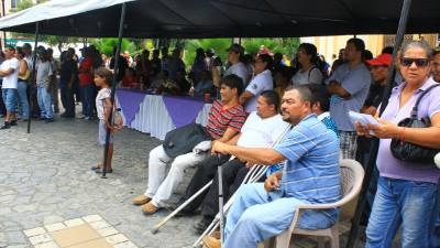 Miembros de la Asociación de Migrantes Retornados con Discapacidad se hicieron presente en el evento ayer en el parque.