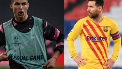 Cristiano Ronaldo y Messi, uno de los dos cracks podría llegar al PSG para la próxima temporada. Fotos AFP.