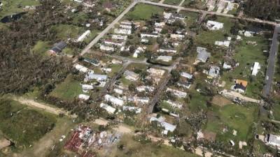 Registro aéreo de los destrozos causados por el paso del huracán Michael por la localidad de México Beach (Florida, EE.UU.). EFE/James E. Wyatt / Customs And Border Protection