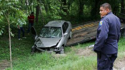 El accidente ocurrió ayer en la carretera que conduce a Ticamaya, Choloma.