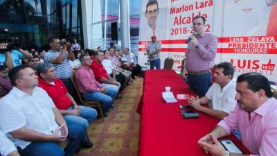 Luis Zelaya, aspirante a la presidencia, llegó a San Pedro Sula para juramentar los consejos municipales y locales del departamento de Cortés