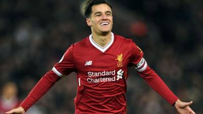 Philippe Coutinho brilló en la goleada del Liverpool sobre el Swansea. Foto AFP