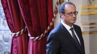 El presidente francés Francois Hollande se encuentra en su punto más bajo de popularidad.