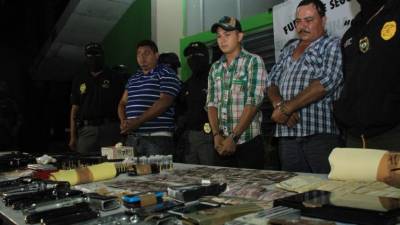 José Héctor Ardón Sarmiento, su hijo Olvin Adonay Ardón y Otto Melvin Ramírez fueron capturados el sábado.