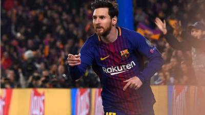 Lionel Messi marcó su gol 99 en la Champions League contra el Chelsea. Foto AFP