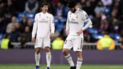 Isco se lamenta tras un gol del CSKA de Moscú ante Real Madrid. Foto AFP