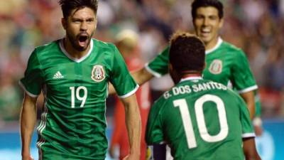 Oribe Peralta marcó el gol de la victoria de México sobre Panamá en amistoso. Foto AFP