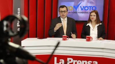 TV transmitió 15 horas consecutivas. En la imagen, Germán Briceño y Karen Mendoza.