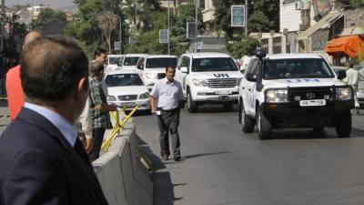 El personal de la ONU investiga la situación en Siria.