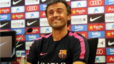 Luis Enrique compareció en rueda de prensa.