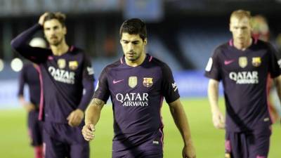 El Barcelona sufrió una dura derrota contra el Celta de Vigo en la Liga Española. Foto EFE