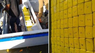 Los paquetes estaban escondido en seis lanchas rápidas según las autoridades.
