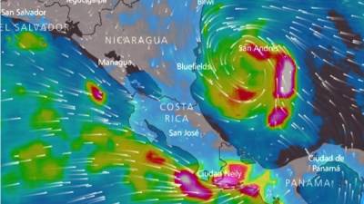 La depresión tropical que afecta la zona del pacífico de Costa Rica.
