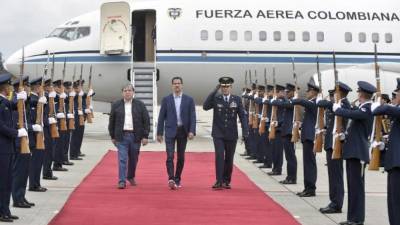 Guaidó viajó a Colombia el pasado fin de semana para participar en la reunión del Grupo de Lima junto al vicepresidente estadounidense Mike Pence./AFP.