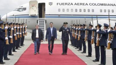 Guaidó viajó a Colombia el pasado fin de semana para participar en la reunión del Grupo de Lima junto al vicepresidente estadounidense Mike Pence./AFP.