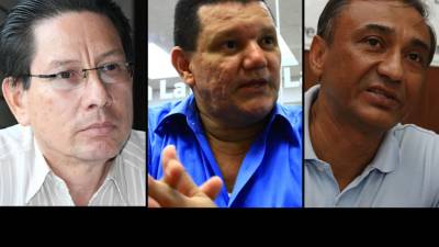 Victorino Carranza, Edwin Soriano y Efraín Rodríguez.