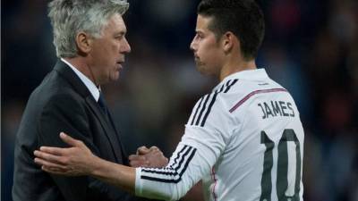 James Rodríguez lamentó la salida del italiano en el cuadro merengue.