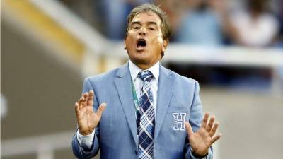 Jorge Luis Pinto, durante el debut de Honduras contra Argelia en los Juegos Olímpicos 2016. Foto Juan Salgado/Enviado Especial