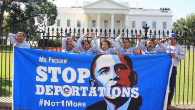 Siete activistas de la comunidad inmigrante fueron arrestados. Foto: Twitter