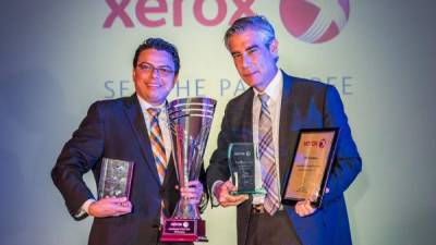 PBS Honduras recibe reconocimiento por haber logrado el mayor rendimiento en ventas de productos y servicios Xerox.