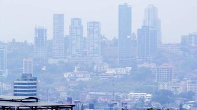 Han indicado que los incendios son una de las principales causas de la densa capa de humo y bruma que cubre la ciudad. Foto de EFE.