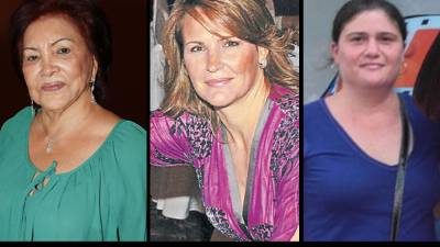 La promotora de arte Hilda Córdoba. La dama altruista Vivian Chahín. La pintora Samia Kawas.