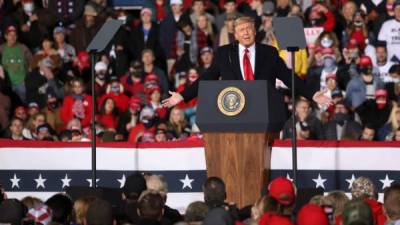 Trump viajó a Georgia para hacer campaña por los senadores Kelly Loeffler y David Perdue./AFP.