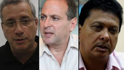 Mario Zelaya, Luis Larach y Daniel Durón.