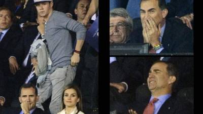 Los príncipes disfrutaron del partido de su equipo favorito.