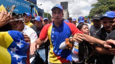 El gobernador Enrique Capriles. Foto: AFP/Juan Barreto