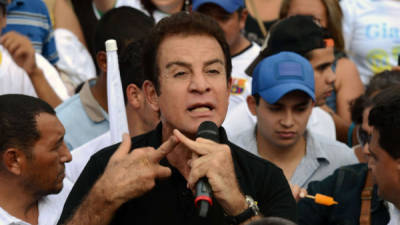 El candidato del Pac, Salvador Nasralla en una concentración política en Tegucigalpa, el centro de Honduras.
