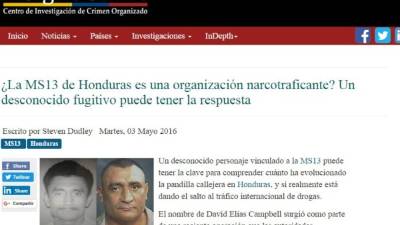 El portal InSight Crime dedica su último informe al crecimiento de la Mara MS13 en Honduras.