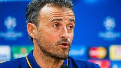 Luis Enrique en la conferencia de prensa realizada este lunes.