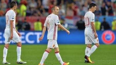 Los españoles no pudieron ante los croatas y fueron relegados al segundo puesto. Foto AFP.