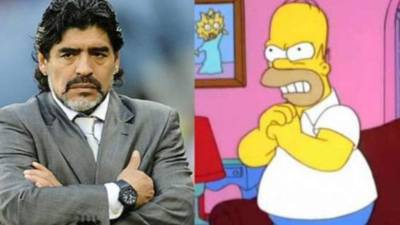 Maradona ahora la emprendió contra los Simpson.