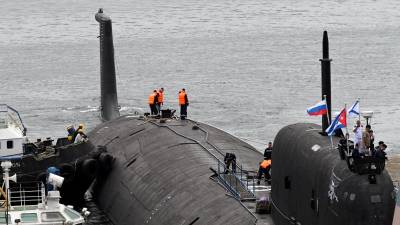 <b>El submarino ruso de propulsión nuclear ‘Kazan’ llegó ayer a la Bahía de La Habana.</b>