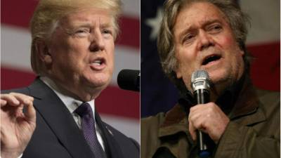 Trump afirma que despidió al supremacista Bannon por 'filtrar información a la prensa'.