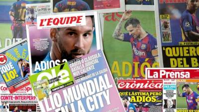 Sorprendida reaccionó la prensa deportiva del mundo entero este miércoles al deseo de la superestrella argentina Lionel Messi de marcharse del FC Barcelona. La noticia puso de cabeza el planeta.