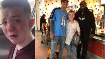 Jarrett Guarantano, el quarterback de la Universidad de Tennessee, visitó a Keaton, el niño que se viralizó 'por no tener amigos'.